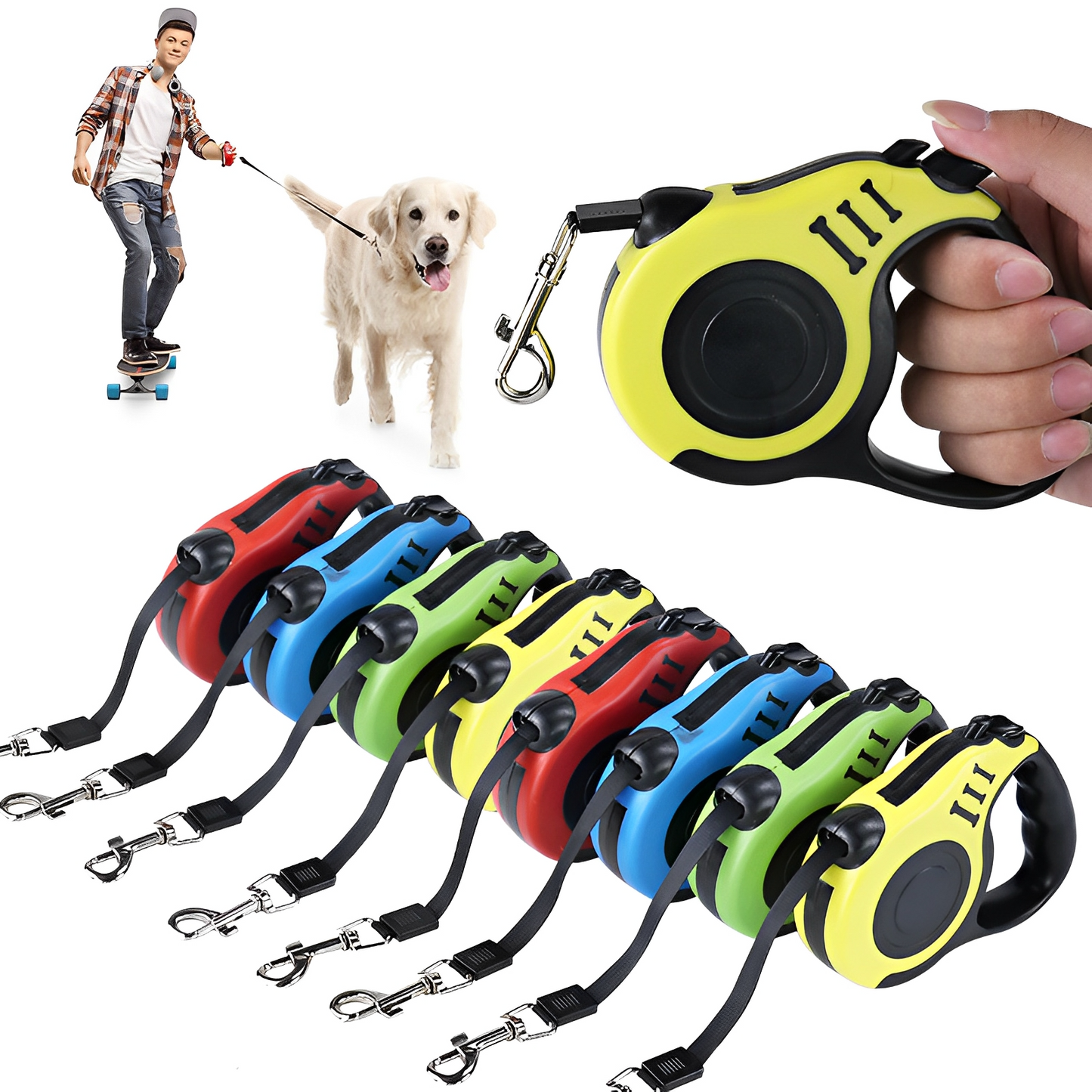 3 & 5 Meters Retractable Dog Leash